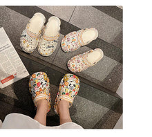 将图片加载到图库查看器，Flat Slippers For Women Summer Slipper Cute Sandals Casual Shoes Hollow Out Mesh Sandal Clogs Sandals Quick Drying Slippers Walking Lightweight Rain Beach Summer Pool Water Shoes Breathable Footwear
