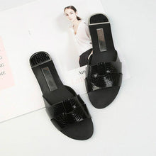 Load image into Gallery viewer, Flat Women Shoes Summer Candy Color Leather Fashion Sandals Open Toe Wear Casual Flip Flops Slip On Comfortable Womens Loafers Women's Flats Elegant Shoes
