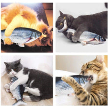 Load image into Gallery viewer, Floppy Fish Cat Toy Moving Fish Toy for Cats Interactive Flopping Cat Kicker Fish Toy Dancing Wiggle Fish Catnip Toys Fun Toy for Cat Exercise
