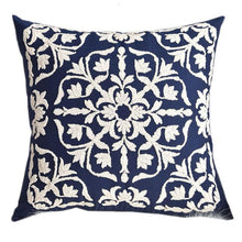 Load image into Gallery viewer, Floral Embroidered Throw Pillow Covers Cotton Pillowcase Sofa Couch For Home Decor Embroidery Throw Pillow Covers Square Cushion Case Modern Cushion Cover Square Pillowcase Decoration for Sofa Bed Chair Car 50x50cm
