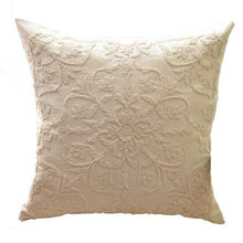 Load image into Gallery viewer, Floral Embroidered Throw Pillow Covers Cotton Pillowcase Sofa Couch For Home Decor Embroidery Throw Pillow Covers Square Cushion Case Modern Cushion Cover Square Pillowcase Decoration for Sofa Bed Chair Car 50x50cm
