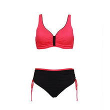 将图片加载到图库查看器，Floral High-Waist Bikini Sets Push Up Swimsuit Summer Two Pieces Swimwear Women Plus Size Two 2 Piece Bikini Sets Push Up Swimsuit Separates Tops Bottoms Swimwear Bathing Suit Women Plus Size Bathing Suits
