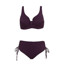 将图片加载到图库查看器，Floral High-Waist Bikini Sets Push Up Swimsuit Summer Two Pieces Swimwear Women Plus Size Two 2 Piece Bikini Sets Push Up Swimsuit Separates Tops Bottoms Swimwear Bathing Suit Women Plus Size Bathing Suits
