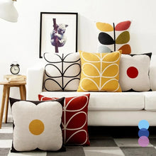 将图片加载到图库查看器，Floral Pillow Cover Linen / Cotton Cushion Cover Home Decorative Pillow Case For Sofa Christmas Party Living Room Flower Pattern Decorative Soft Throw Pillow Case Cotton Linen Floral Cushion Covers 45x45cm

