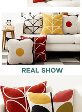 将图片加载到图库查看器，Floral Pillow Cover Linen / Cotton Cushion Cover Home Decorative Pillow Case For Sofa Christmas Party Living Room Flower Pattern Decorative Soft Throw Pillow Case Cotton Linen Floral Cushion Covers 45x45cm
