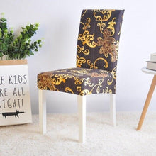 Load image into Gallery viewer, Floral Printing Chair Cover Elastic Anti-dirty Stretch Removable Hotel Banquet Kitchen Seat Case Washable Dining Chair Covering Washable Chair Seat Covers Protector for Dining Room Universal Spandex Solid Chair Slip Covers
