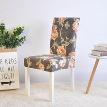 Load image into Gallery viewer, Floral Printing Chair Cover Elastic Anti-dirty Stretch Removable Hotel Banquet Kitchen Seat Case Washable Dining Chair Covering Washable Chair Seat Covers Protector for Dining Room Universal Spandex Solid Chair Slip Covers

