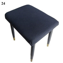 Load image into Gallery viewer, Flower Printed Seat Protector Square Stool Chair Cover Removable Dustproof Elastic Stool Covers For Bedroom Kitchen Square Stool Stool Covers Breathable Chair Seat Slipcover Barstool Cover for Rectangle Stools
