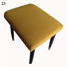 Load image into Gallery viewer, Flower Printed Seat Protector Square Stool Chair Cover Removable Dustproof Elastic Stool Covers For Bedroom Kitchen Square Stool Stool Covers Breathable Chair Seat Slipcover Barstool Cover for Rectangle Stools

