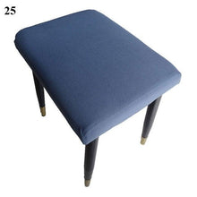 Load image into Gallery viewer, Flower Printed Seat Protector Square Stool Chair Cover Removable Dustproof Elastic Stool Covers For Bedroom Kitchen Square Stool Stool Covers Breathable Chair Seat Slipcover Barstool Cover for Rectangle Stools
