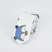 将图片加载到图库查看器，Flower Theme Cotton Slim Men Necktie Casual Business Design Skinny Necktie Floral Print Party Necktie For Men
