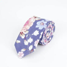 将图片加载到图库查看器，Flower Theme Cotton Slim Men Necktie Casual Business Design Skinny Necktie Floral Print Party Necktie For Men
