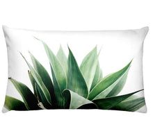 将图片加载到图库查看器，Flowers Birds Green Plants Printed Waist Pillowcase Home Pillow Decoration Tropical Green Texture Exotic Flower Cotton Linen Outdoor Pillow Cases Sofa Bed Throw Pillow 50x30CM
