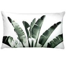 将图片加载到图库查看器，Flowers Birds Green Plants Printed Waist Pillowcase Home Pillow Decoration Tropical Green Texture Exotic Flower Cotton Linen Outdoor Pillow Cases Sofa Bed Throw Pillow 50x30CM
