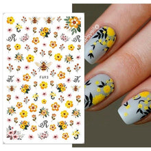 Load image into Gallery viewer, Flowers Leaves Line 3D Nail Stickers Autumn Winter Fall Leaf Design Transfer Sliders Abstract Waves Nail Art Decals Manicures  Decal Self-Adhesive 3D Wave Design Decoration for Women Girls Tape Nail Art Stickers Decal Decoration
