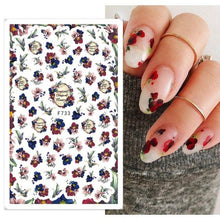 Load image into Gallery viewer, Flowers Leaves Line 3D Nail Stickers Autumn Winter Fall Leaf Design Transfer Sliders Abstract Waves Nail Art Decals Manicures  Decal Self-Adhesive 3D Wave Design Decoration for Women Girls Tape Nail Art Stickers Decal Decoration
