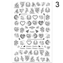 Load image into Gallery viewer, Flowers Leaves Line 3D Nail Stickers Autumn Winter Fall Leaf Design Transfer Sliders Abstract Waves Nail Art Decals Manicures  Decal Self-Adhesive 3D Wave Design Decoration for Women Girls Tape Nail Art Stickers Decal Decoration
