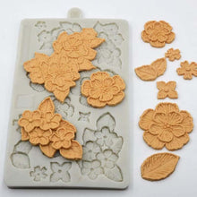 Load image into Gallery viewer, Flowers Shape Silicone Mold Fondant Cake Decorating Tools Chocolate Cupcake Baking Cookies Mold Roses Collection Fondant Mold-Rose Flower And Leaves Shapes Silicone Mold
