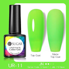 Load image into Gallery viewer, Fluorescent Gel Nail Polish Yellow Green High Quality Colors UV Strong Matte Effect Luxury Design For Girls and Women

