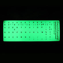 Load image into Gallery viewer, Fluorescent Keyboard Stickers Different Optional Language Luminous Waterproof Keyboard Protective Film Gaming Laptop Keyboard Skin Protector For Gaming Lovers
