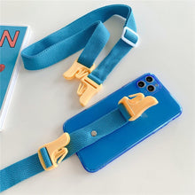 Load image into Gallery viewer, Fluorescent Sports Smartphone Case Bright Color Silicone Simple Soft Protective Cover Mobile Strap Wrist Crossbody Phone Case For iPhone 13 12 11 Pro XR XS Max X 8 7 Plus SE2 Strap Soft Silicon Phone Cover
