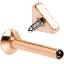 Load image into Gallery viewer, 5/16 Rose Gold IP Triangle Internally Threaded Daith Cartilage Tragus
