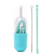 将图片加载到图库查看器，Foldable And Reusable Silicone Drinking Straw With Case
