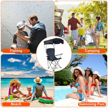 Load image into Gallery viewer, Foldable Beach Canopy Chair Sun Protection with Cup Holder
