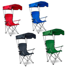 Load image into Gallery viewer, Foldable Beach Canopy Chair Sun Protection with Cup Holder
