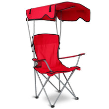 Load image into Gallery viewer, Foldable Beach Canopy Chair Sun Protection with Cup Holder
