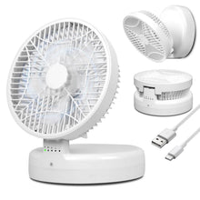 Load image into Gallery viewer, Foldable Desk Fan with 4 Wind Speeds Type-C Rechargeable Wall-Mounted
