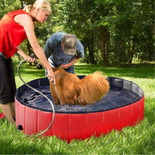 将图片加载到图库查看器，Foldable Dog Pool Foldable PVC Dog Pet Bath Swimming Tub Play Cooling Mat Swimming Pool For Large Medium Dogs Cats Accessories Foldable Dog Pool PVC Pet Swimming Pool Dog Paddling Swimming Bathing Tub
