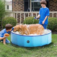 将图片加载到图库查看器，Foldable Dog Pool Foldable PVC Dog Pet Bath Swimming Tub Play Cooling Mat Swimming Pool For Large Medium Dogs Cats Accessories Foldable Dog Pool PVC Pet Swimming Pool Dog Paddling Swimming Bathing Tub

