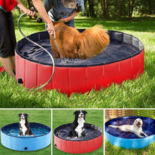 将图片加载到图库查看器，Foldable Dog Pool Foldable PVC Dog Pet Bath Swimming Tub Play Cooling Mat Swimming Pool For Large Medium Dogs Cats Accessories Foldable Dog Pool PVC Pet Swimming Pool Dog Paddling Swimming Bathing Tub
