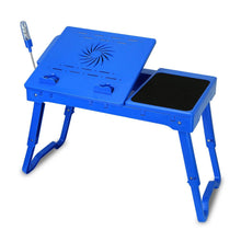 将图片加载到图库查看器，Foldable Laptop Table Bed Notebook Desk with Cooling Fan Mouse Board
