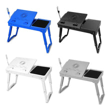 将图片加载到图库查看器，Foldable Laptop Table Bed Notebook Desk with Cooling Fan Mouse Board
