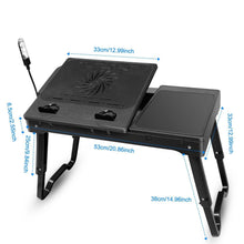 将图片加载到图库查看器，Foldable Laptop Table Bed Notebook Desk with Cooling Fan Mouse Board
