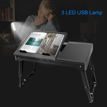 将图片加载到图库查看器，Foldable Laptop Table Bed Notebook Desk with Cooling Fan Mouse Board
