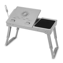 将图片加载到图库查看器，Foldable Laptop Table Bed Notebook Desk with Cooling Fan Mouse Board
