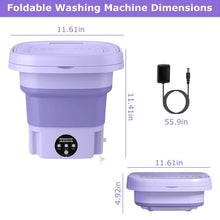 将图片加载到图库查看器，Foldable Laundry Machine with Detachable Drain Basket
