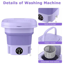 将图片加载到图库查看器，Foldable Laundry Machine with Detachable Drain Basket
