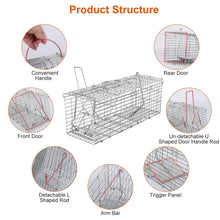 将图片加载到图库查看器，Foldable Rat Trap Cage Humane Live Rodent Trap Cage

