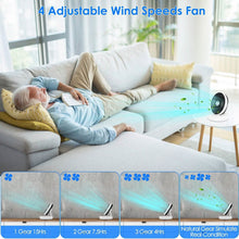 Load image into Gallery viewer, Foldable Rechargeable LED Desk Fan Wall Mounted with Magnetic Remote
