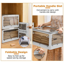 Load image into Gallery viewer, Foldable Storage Bins with Lid 4 Doors Collapsible Stackable with Lock
