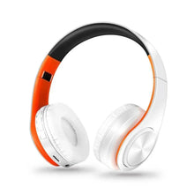Load image into Gallery viewer, Folding Bluetooth White Blue Wireless Stereo Headphones Headset Mic Support Comfortable Earmuffs Modern Simple Design
