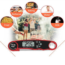 Load image into Gallery viewer, Food Digital Kitchen Thermometer For Meat Water Milk Waterproof Kitchen Cooking Food Thermometer with Probe Backlight &amp; Calibration Best Quick Grill Meat Thermometer For Grilling BBQ Smoker Chefs Cooking Probe Waterproof Electronic Probe Kitchen Tools
