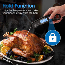 将图片加载到图库查看器，Food Kitchen Thermometer For Barbecue Grill Thermometer Waterproof Instant Read Meat Thermometer Waterproof Ultra Fast Digital Cooking Thermometer With Backlight &amp; Calibration Food Thermometer For Kitchen BBQ Grill Smoker Oil Fry Kitchen Cooking Tools
