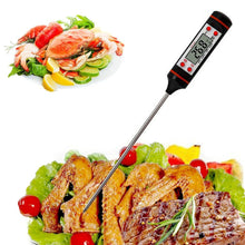 将图片加载到图库查看器，Food Thermometer For BBQ Meat Cake Candy Fry Grill Dinning Household Cooking Thermometer Digital Meat Thermometer with Long Probe Instant Read Food Cooking Thermometer For Grilling BBQ Smoker Grill Kitchen Oil Candy Oven Tools
