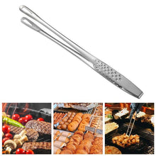 将图片加载到图库查看器，Food Tongs Stainless Steel Barbecue Tongs Meat Salad Steak Food Serving Tongs Tweezers Long BBQ Cooking Tongs Kitchen Utensils Stainless Steel Kitchen BBQ Tongs

