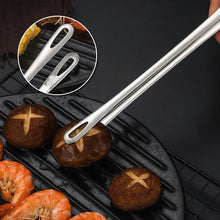 将图片加载到图库查看器，Food Tongs Stainless Steel Barbecue Tongs Meat Salad Steak Food Serving Tongs Tweezers Long BBQ Cooking Tongs Kitchen Utensils Stainless Steel Kitchen BBQ Tongs
